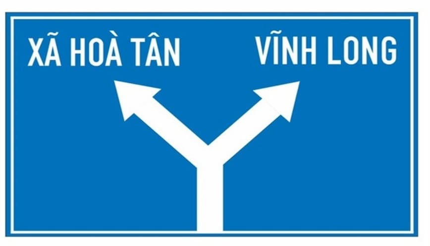 Biển báo chỉ dẫn chủ yếu có dạng hình chữ nhật