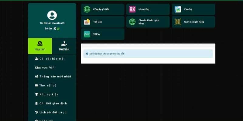 Hướng Dẫn Nạp Tiền 69VN Nhanh Chóng Cho Anh Em Bet Thủ