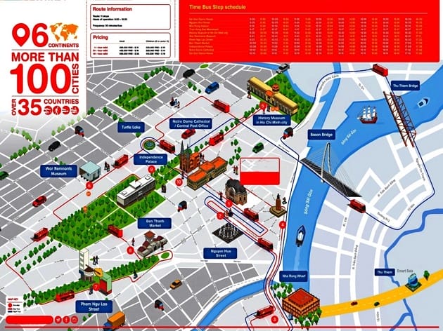 Có nhiều điểm bán vé xe buýt 2 tầng tpHCM để du khách lựa chọn