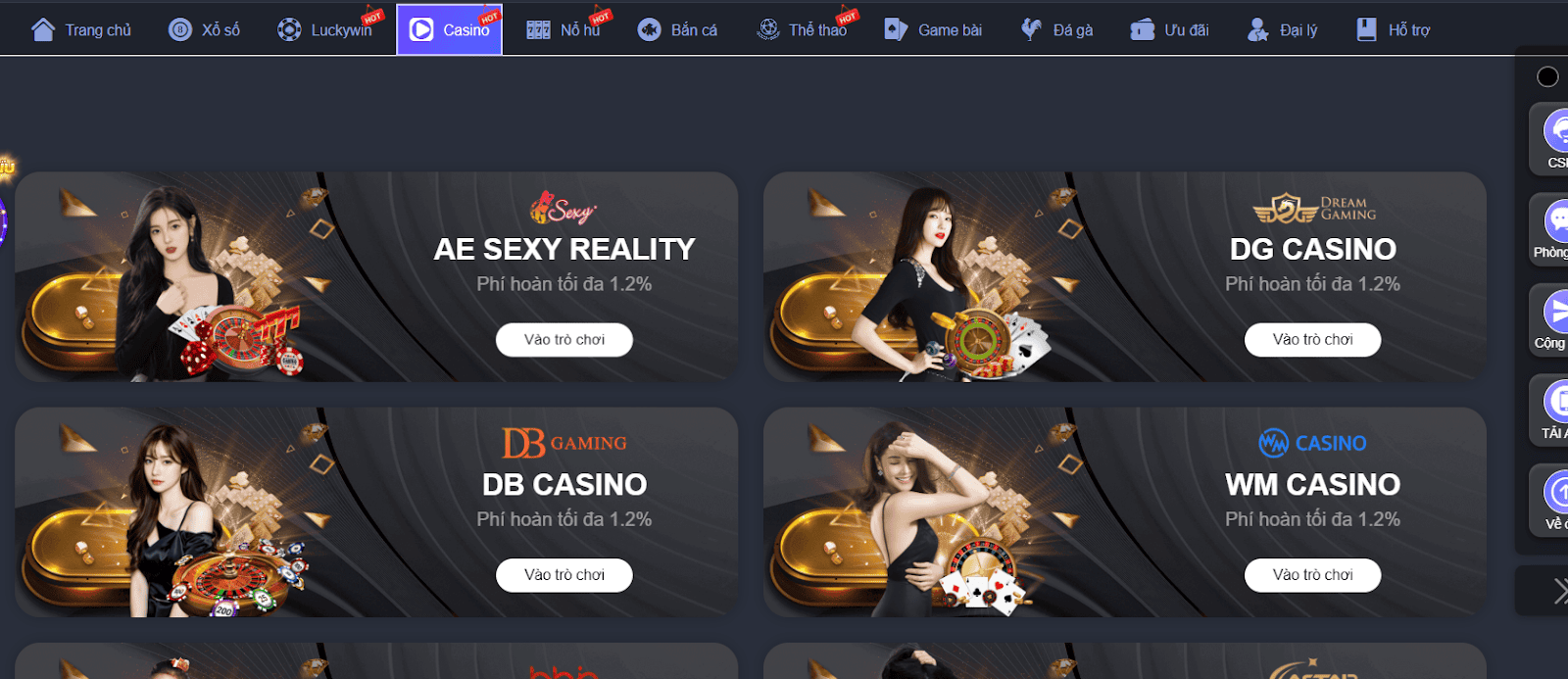 Không gian casino 88AA mang đến trải nghiệm sang trọng và chân thực
