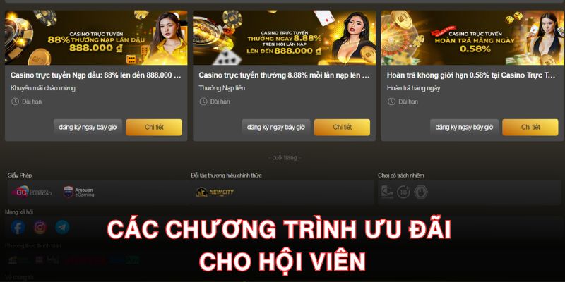 Các chương trình ưu đãi cho hội viên