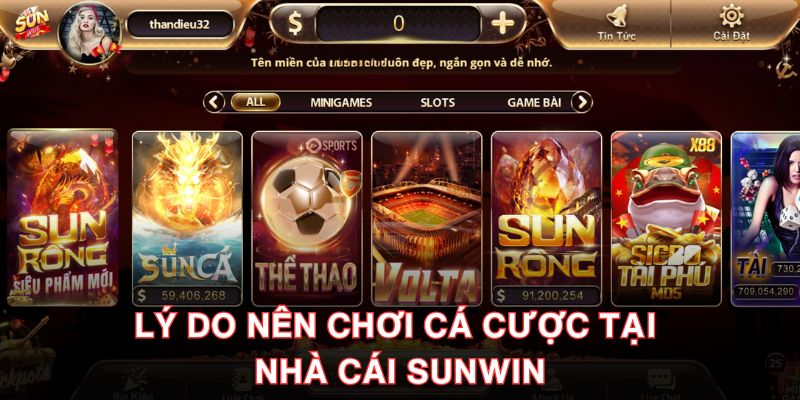 Lý do nên chơi cá cược tại nhà cái Sunwin