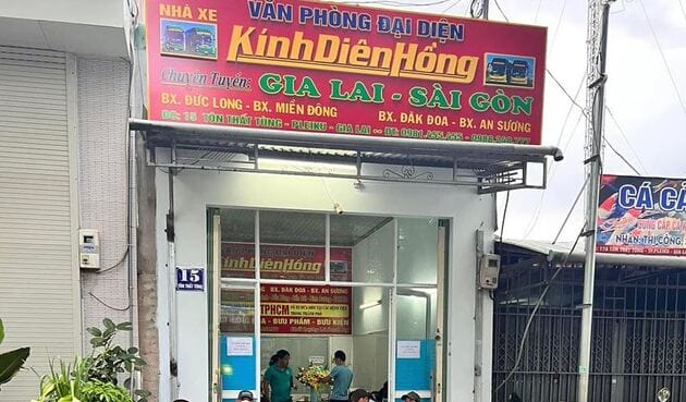 Địa chỉ văn phòng của nhà xe Kính Diên Hồng