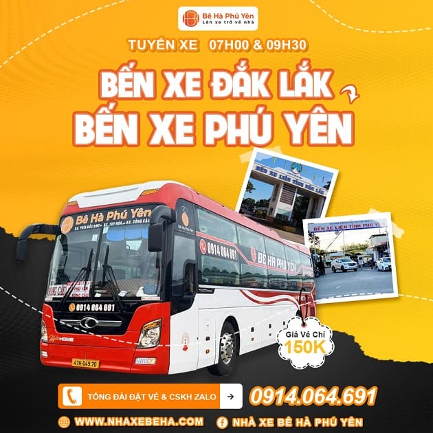 Chi nhánh nhà xe Bé tại tỉnh Đắk Lắk
