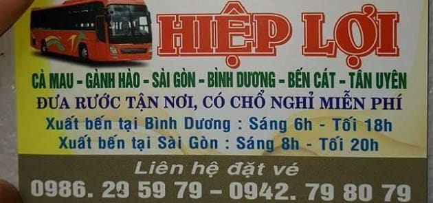Lộ trình các tuyến xe của nhà xe Hiệp Lợi