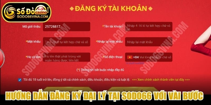 Hướng dẫn đăng ký đại lý tại SODO66 với vài bước nhanh Hướng dẫn đăng ký đại lý tại SODO66 với vài bước nhanh