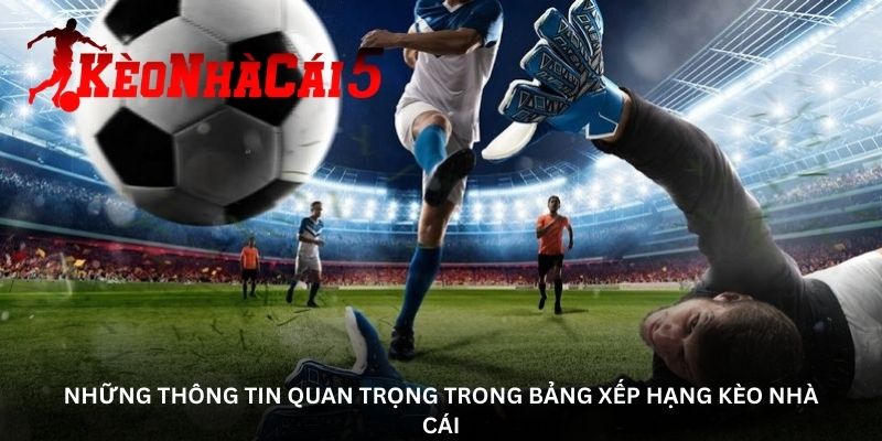 Những thông tin quan trọng trong bảng xếp hạng Kèo Nhà Cái