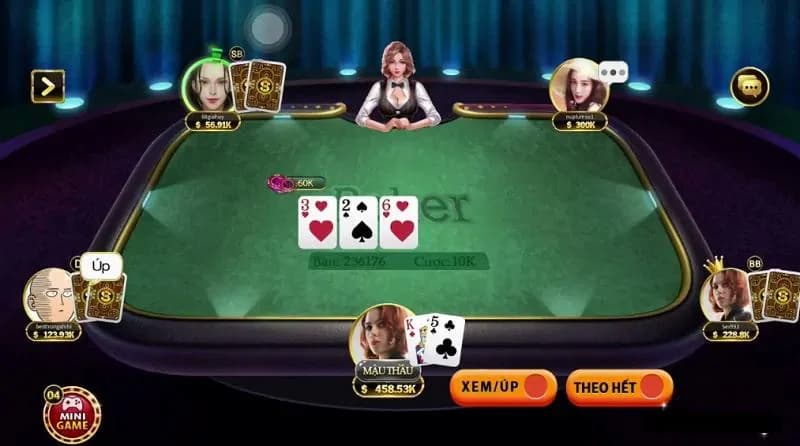 Poker luôn lọt top game đánh bài được chơi nhiều nhất tại GO88
