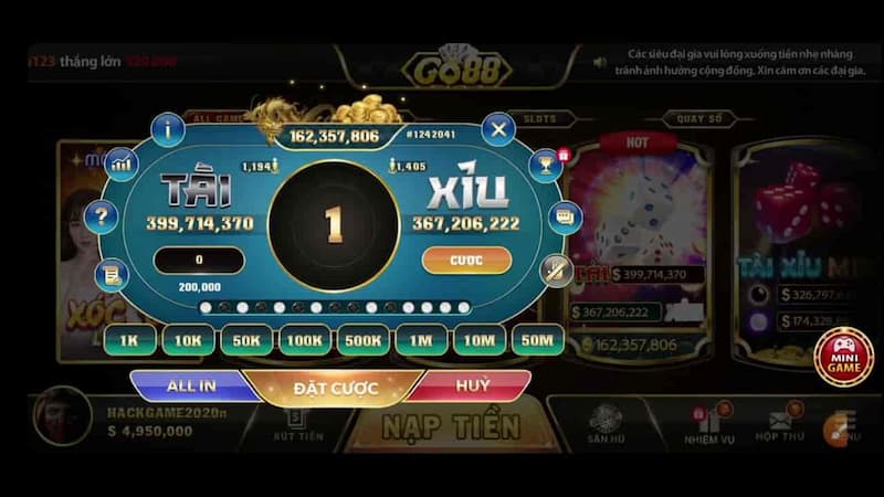Tài xỉu GO88 có luật chơi tối ưu