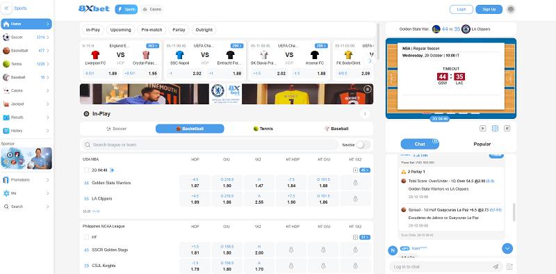 8xBet nổi bật nhờ giao diện thân thiện