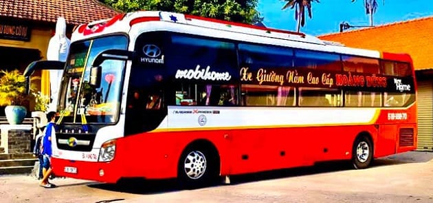 Xe giường nằm tiện nghi của nhà xe Hoàng Dũng