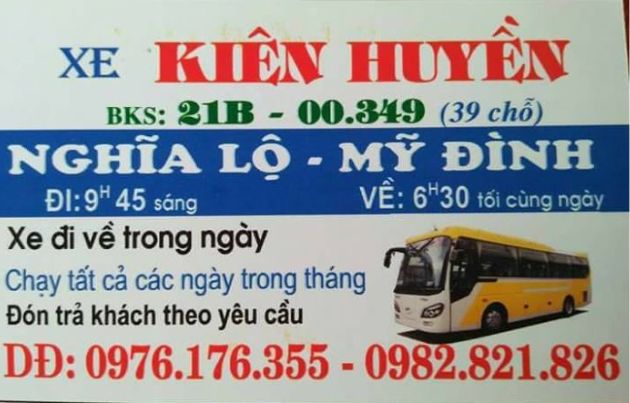 Lộ trình xe khách Kiên Huyền chuyến tuyến Yên Bái Hà Nội và Yên Bái Hải Dương