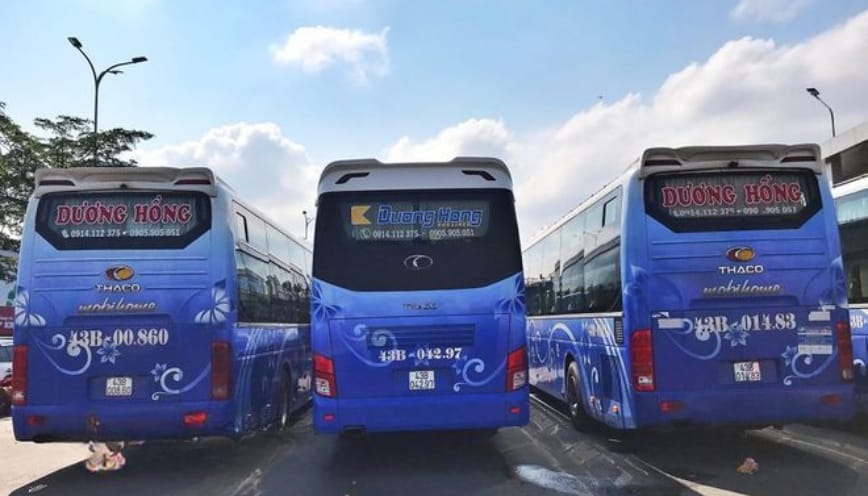 Các tuyến miền Trung của nhà xe Dương Hồng