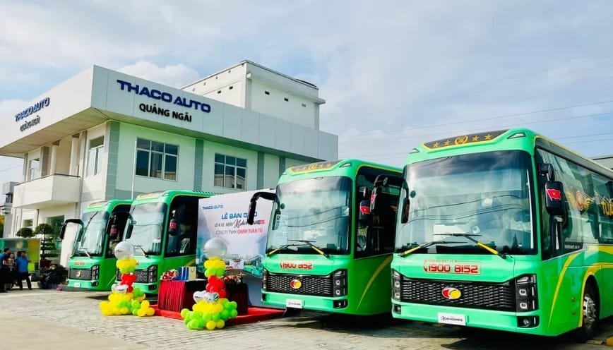 Lộ trình chiều đi hướng về thành phố Quảng Ngãi
