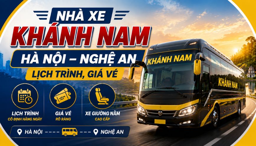 Nhà xe Khánh Nam Hà Nội – Nghệ An: Lịch trình, giá vé