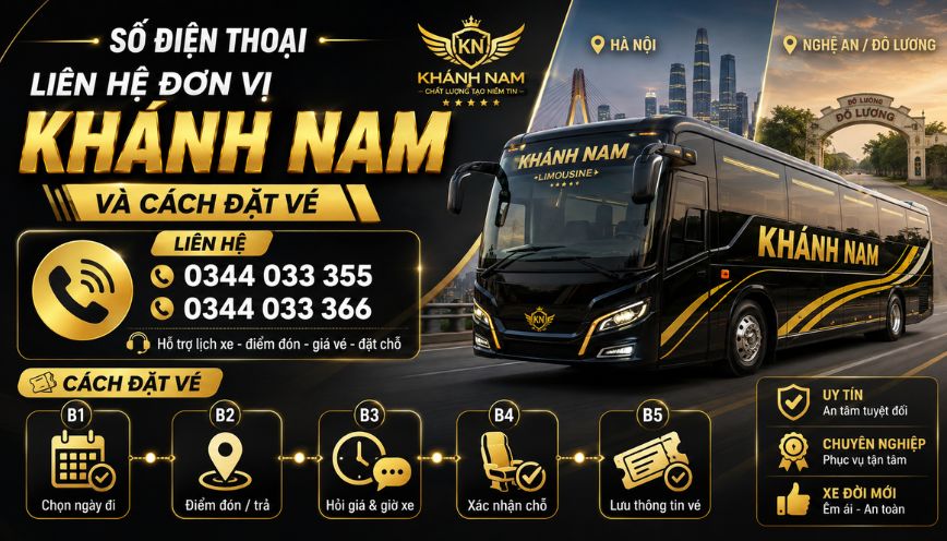 Số điện thoại liên hệ đơn vị Khánh Nam và cách đặt vé