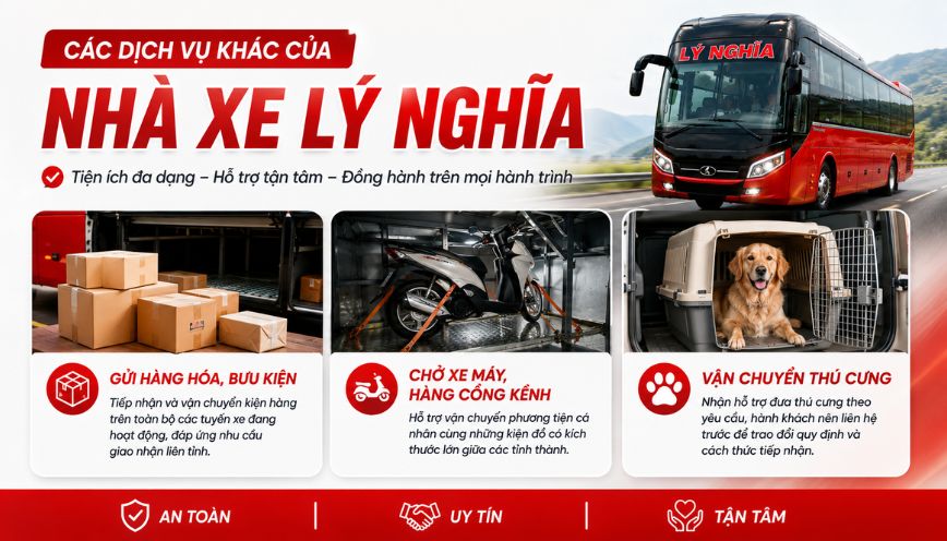 Các dịch vụ khác của xe Lý Nghĩa