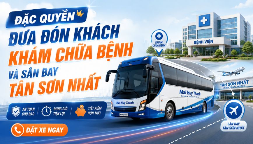 Đặc quyền đưa đón khách khám chữa bệnh và sân bay Tân Sơn Nhất