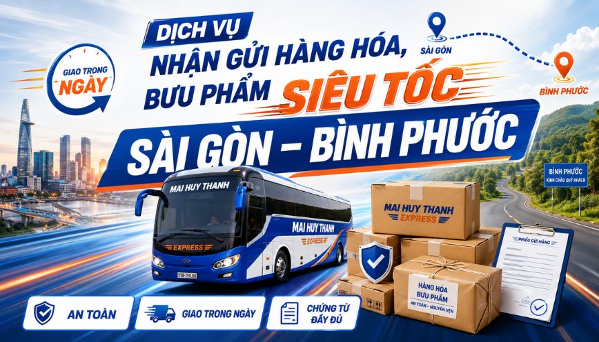 Dịch vụ nhận gửi hàng hóa, bưu phẩm siêu tốc Sài Gòn – Bình Phước