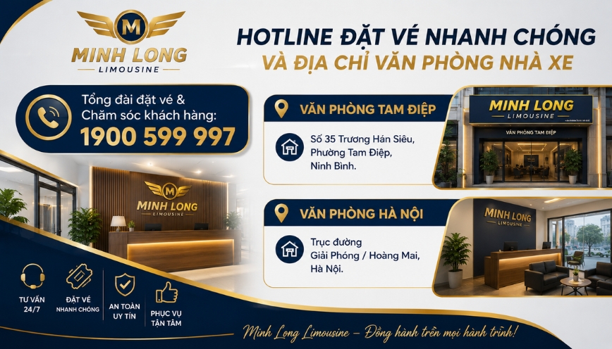 Hotline đặt vé nhanh chóng và địa chỉ văn phòng nhà xe