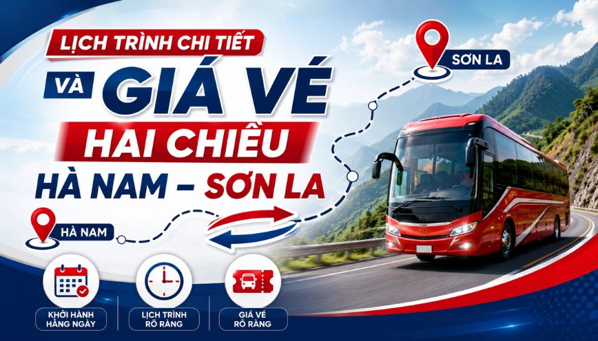 Lịch trình chi tiết và giá vé hai chiều Hà Nam – Sơn La