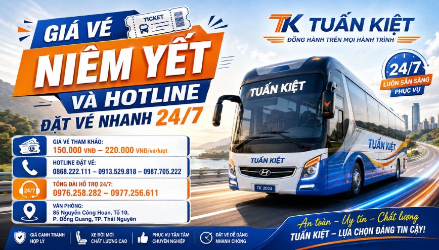 Giá vé niêm yết và hotline đặt vé nhanh 24/7