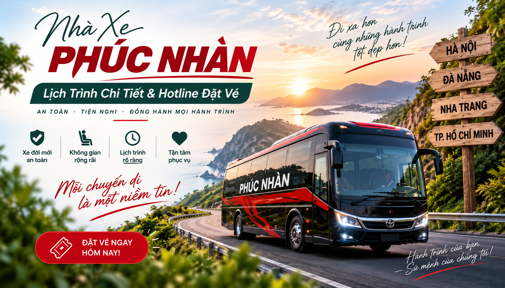 Nhà Xe Phúc Nhàn: Lịch Trình Chi Tiết & Hotline Đặt Vé