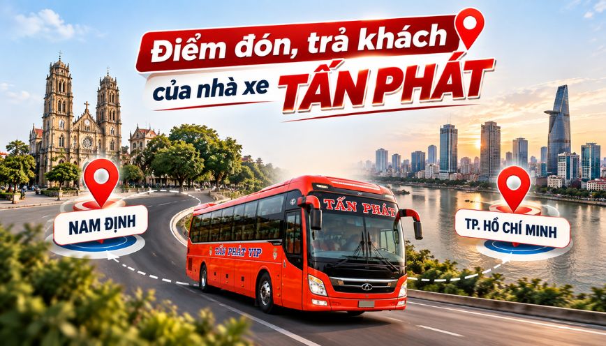 Điểm đón, trả khách của đơn vị vận tải Tấn Phát