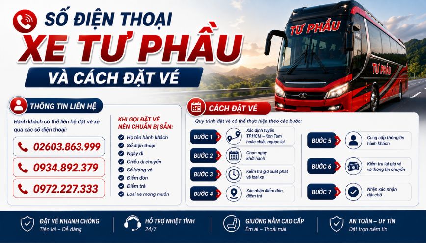 Số điện thoại xe Tư Phầu và cách đặt vé