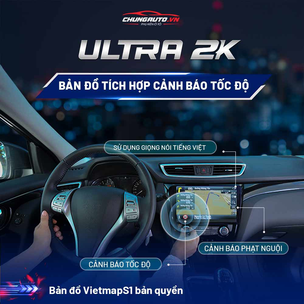 bản đồ dẫn đường trên màn hình oledpro ultra 2k