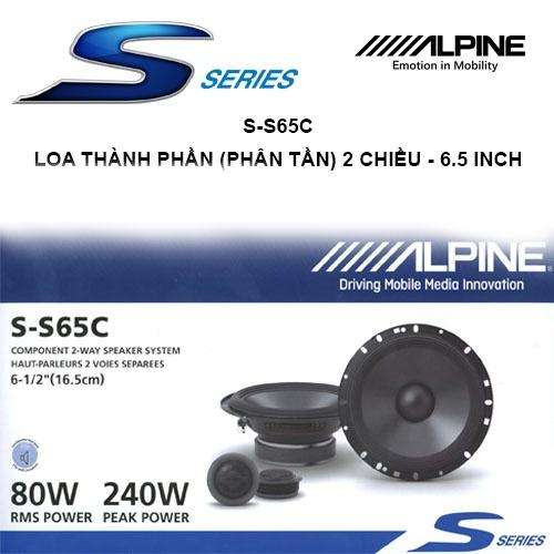 Bảng thông số kỹ thuật chi tiết của loa cánh Alpine S-S65C