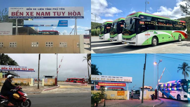 Bến xe Nam Tuy Hòa từ góc nhìn trên cao