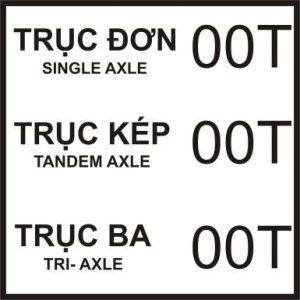 Biển phụ 505c hạn chế tải trọng trục qua cầu