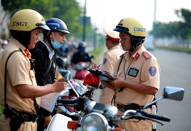 Biểu đồ quy trình xử lý vi phạm giao thông và nộp phạt