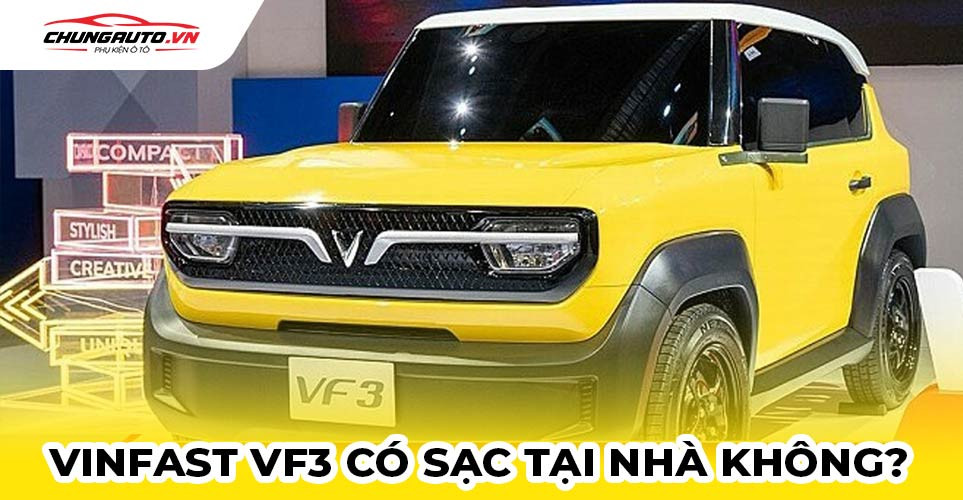 Chủ xe sạc xe điện Vinfast VF3 tại nhà với bộ sạc chuyên dụng