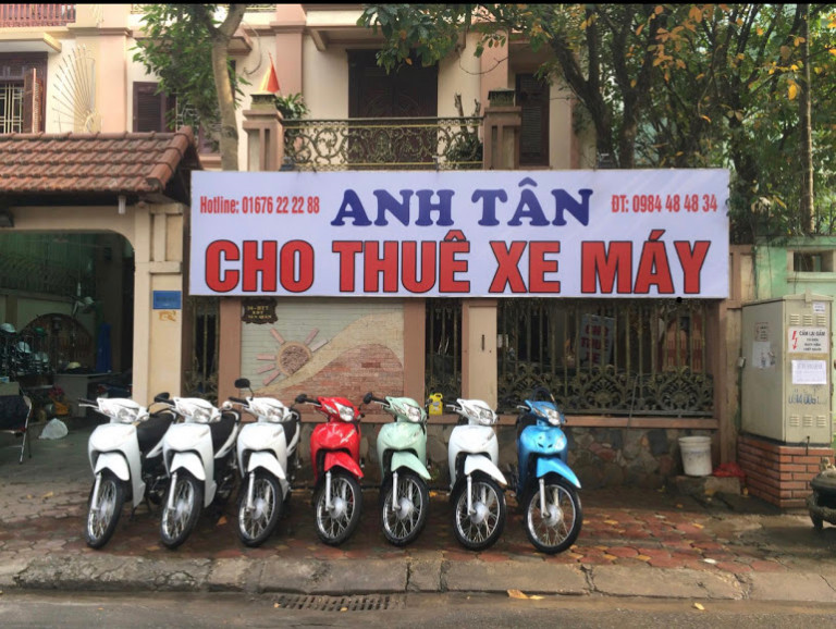 Cửa hàng cho thuê xe máy Anh Tân tại Hà Đông với nhiều lựa chọn xe