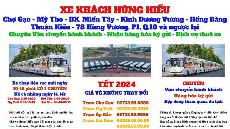 Giao diện trang Facebook của Nhà Xe Hùng Hiếu, một kênh thông tin và đặt vé tiện lợi