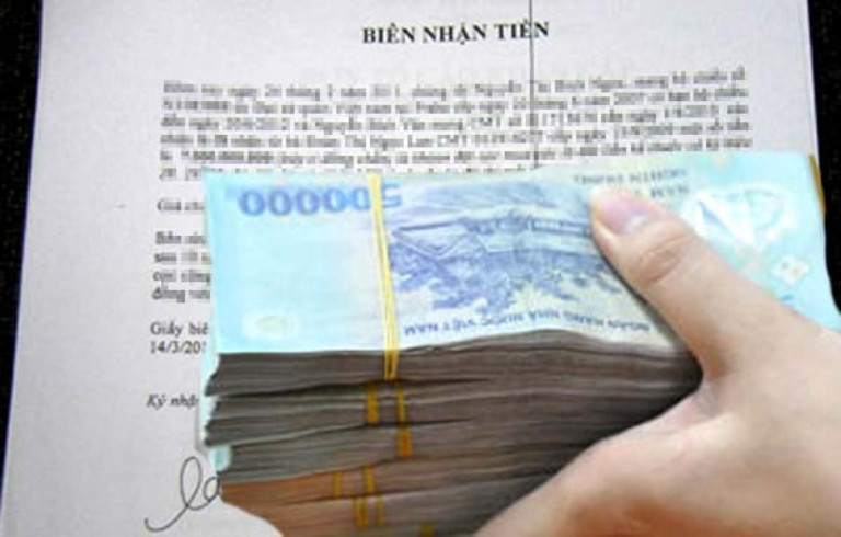 Giấy biên nhận tiền cọc khi thuê xe máy Hưng Yên
