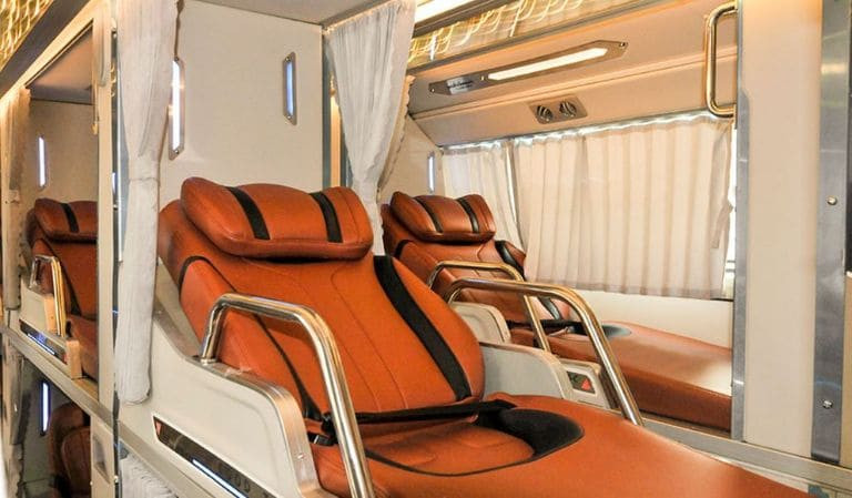 Giường nằm trên xe khách được nâng cấp cho sự thoải mái