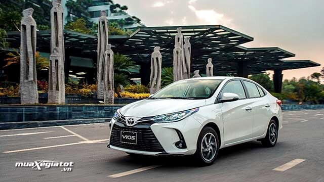 Góc nhìn 3/4 phía sau của Toyota Vios 2022