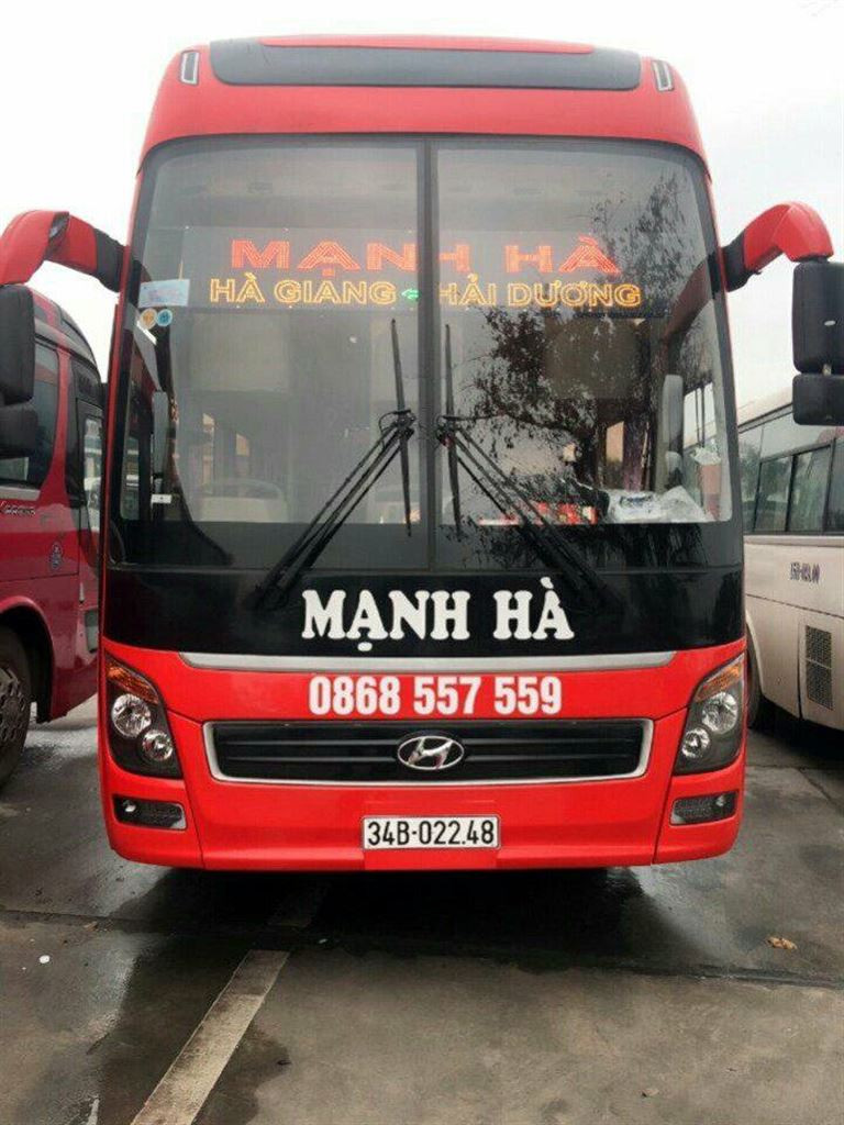 Hãng xe Mạnh Hà chất lượng cao cho tuyến Nghệ An Hải Dương