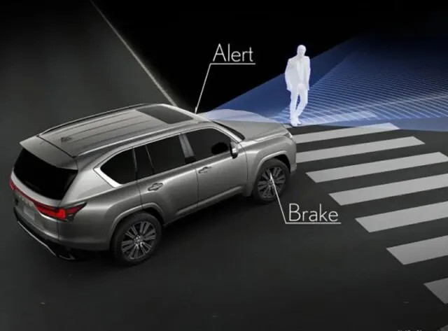 Hệ thống camera và cảm biến an toàn trên Lexus LX 600 F Sport 2025