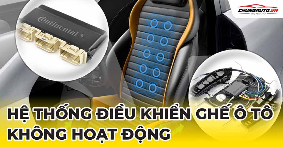Hệ thống điều khiển ghế ô tô gặp trục trặc, minh họa các lỗi thường gặp