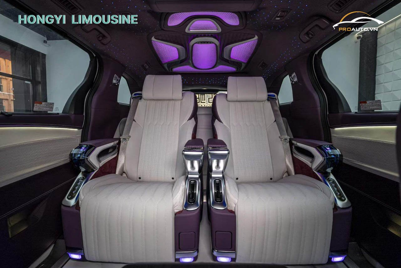 Hình ảnh nội thất MPV 7 chỗ sau khi độ Limousine
