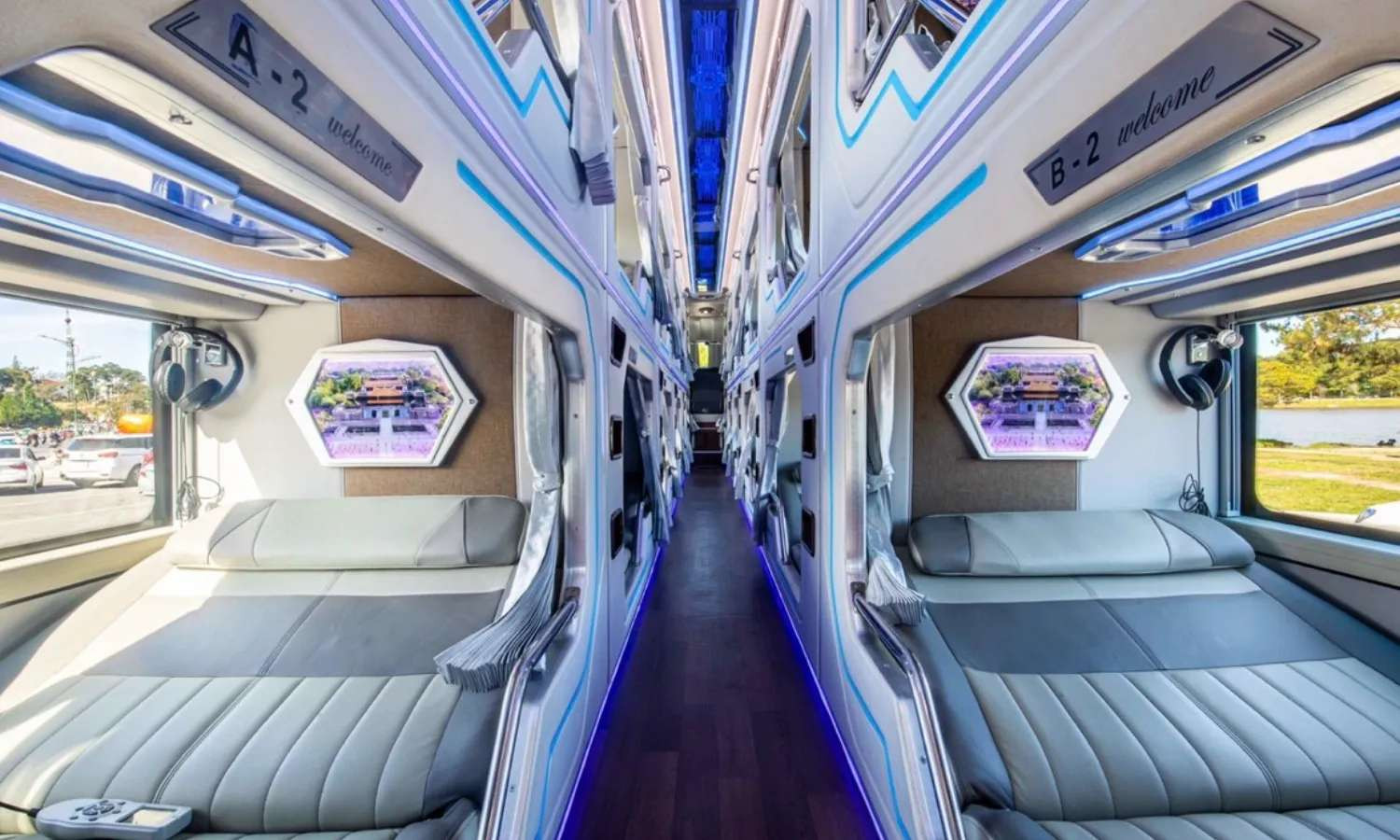 Khoang riêng tư trên xe Limousine 24 phòng tuyến Quy Nhơn đi Lâm Đồng