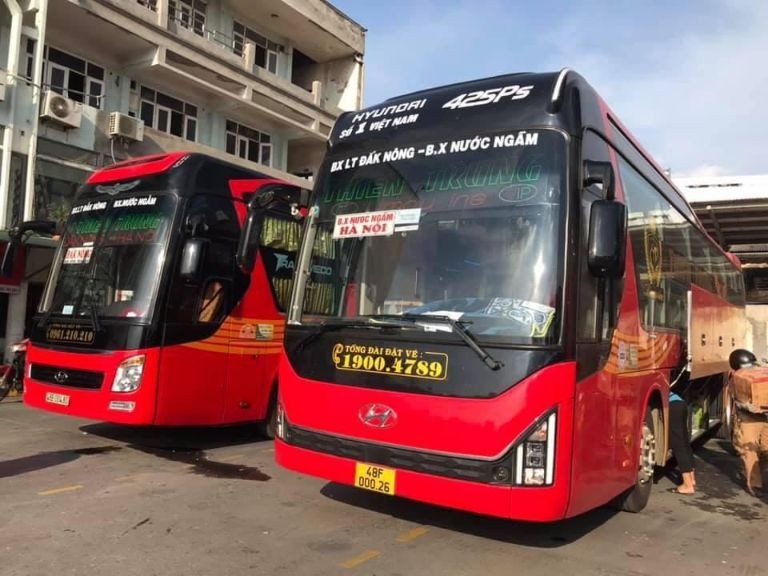 Không gian nội thất tiện nghi trên xe giường nằm của nhà xe Thiên Trung