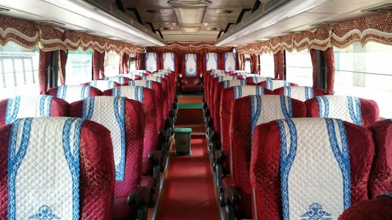 Không gian xe khách Hoàng Hà tuyến Hải Phòng Tam Đảo luôn được giữ vệ sinh sạch sẽ