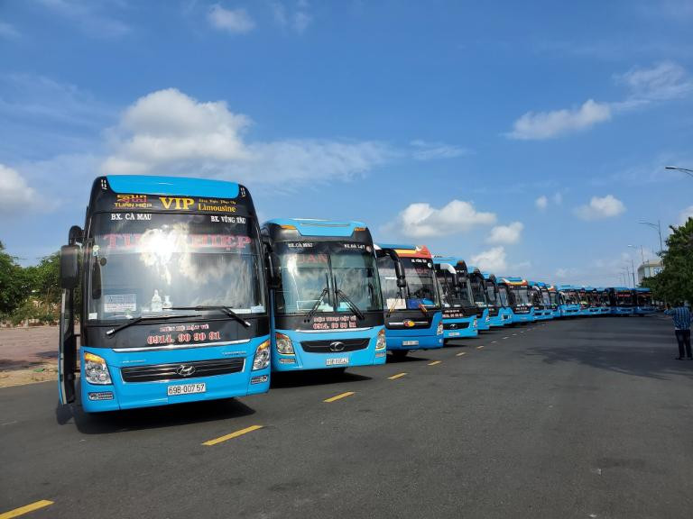 Khu vực đón trả khách tại Bến xe Vị Thanh Hậu Giang trên tuyến đi Cần Thơ