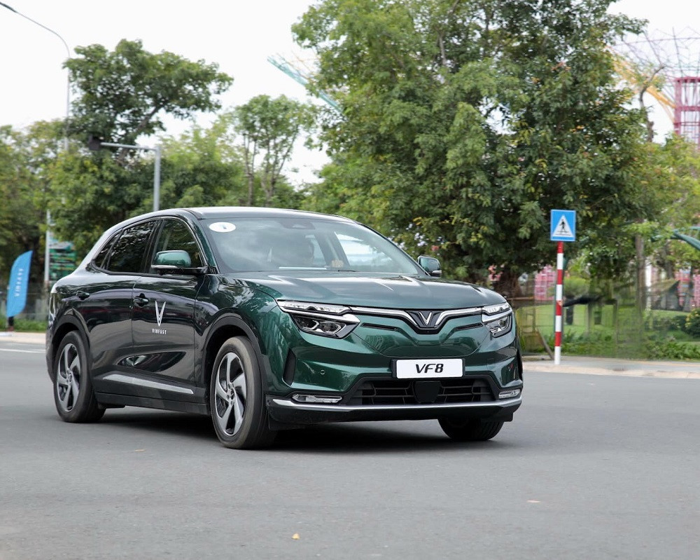 Kiểu dáng hiện đại của xe điện VF 8, thể hiện cá tính và phong cách của người sở hữu