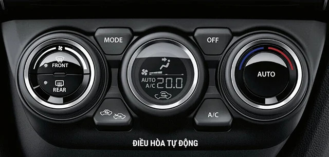 Màn hình giải trí 10 inch và hệ thống điều hòa tự động trên Swift 2024